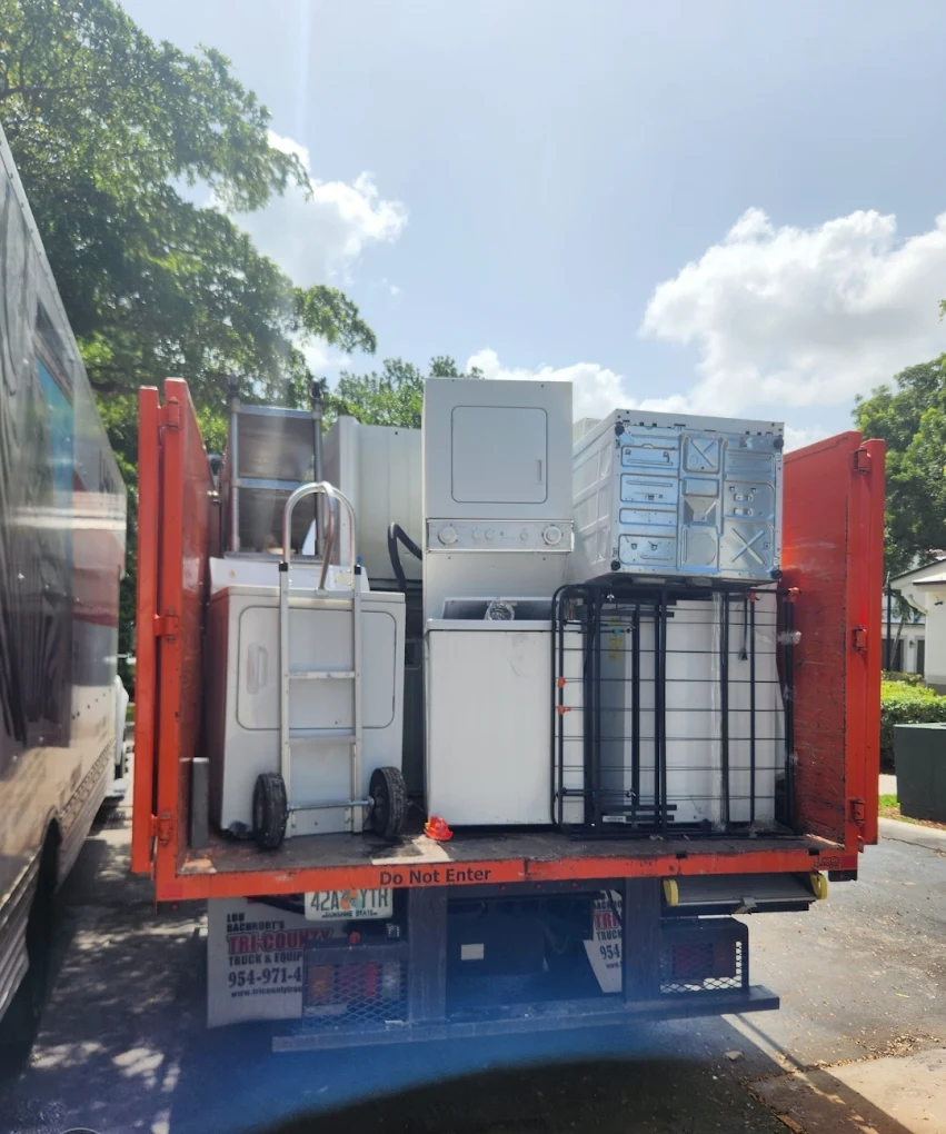 Appliance removal on truck